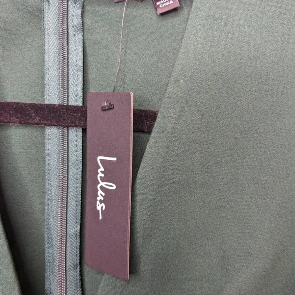 NWT Lulu's Womens Cocktail Hour Green Tulip Wrap Sleeveless Mini Dress Size L - Picture 12 of 13